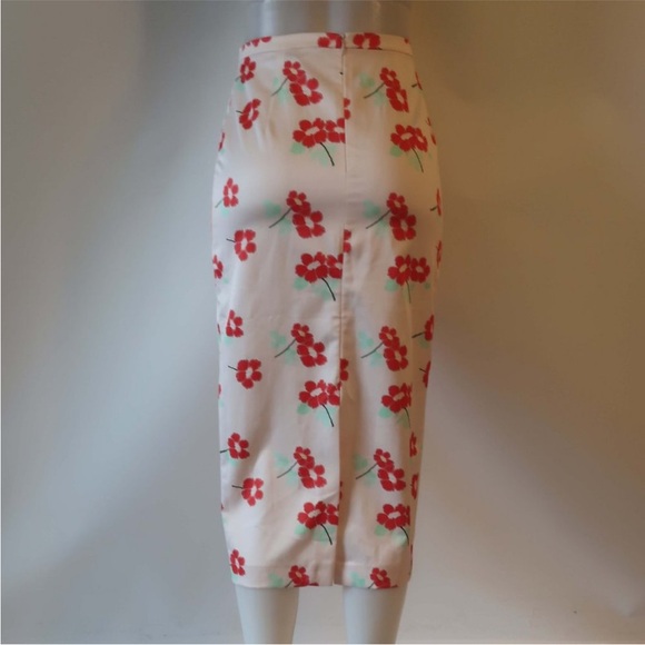 Bernadette Stretch Silk Floral Print Skirt - Picture 4 of 8